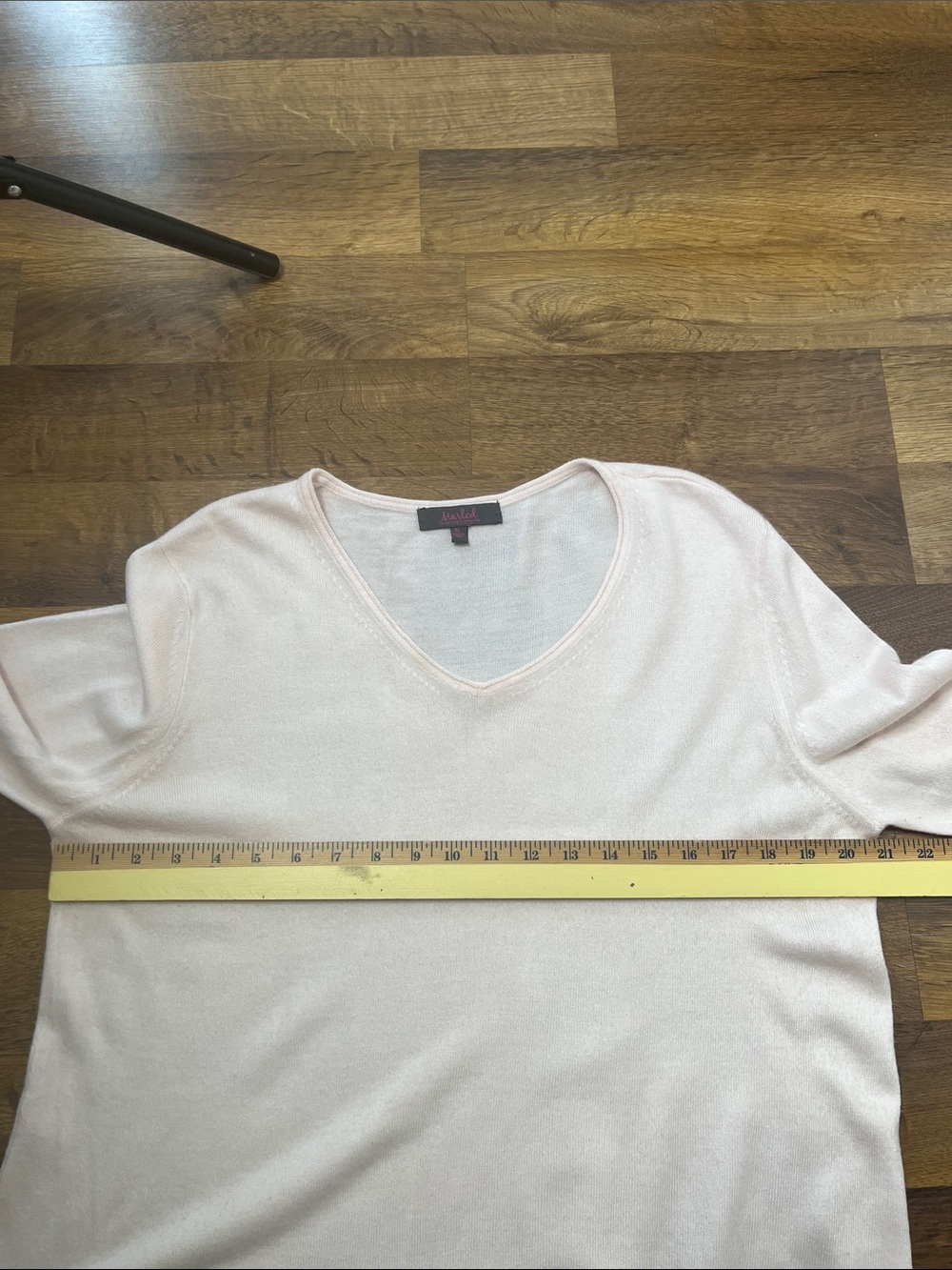 Pale Pink Marled Sweater Slouchy Oversized Size XL - Picture 6 of 8